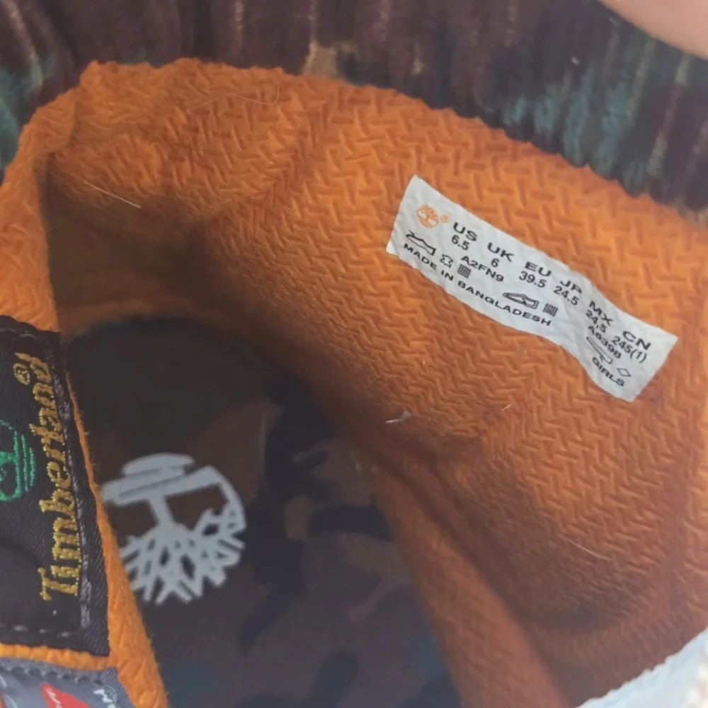 Timberland Men's Boots Ash with Camo Liner Size 6.5